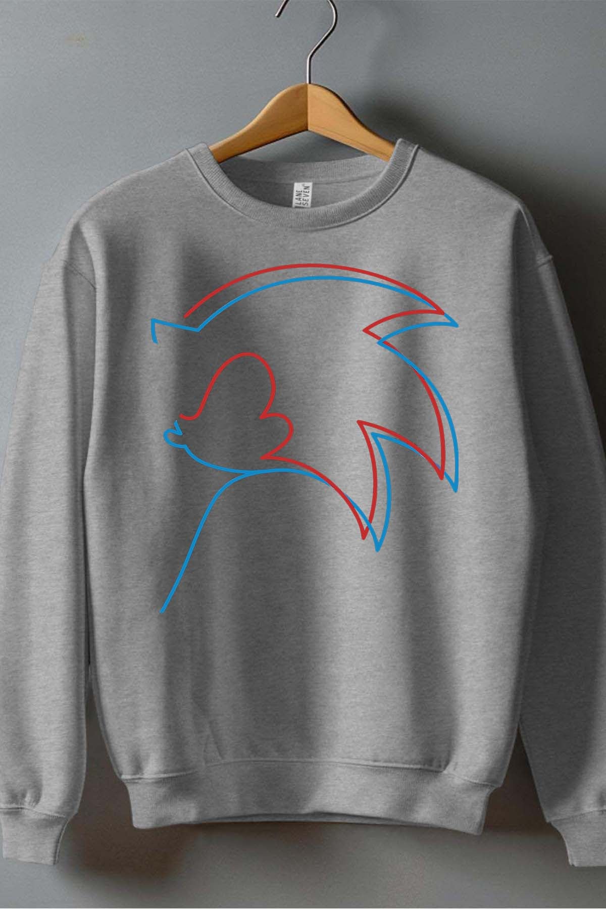 COULEUR:Gris|Sweat Col Rond Homme | Sonic 2 light Gris