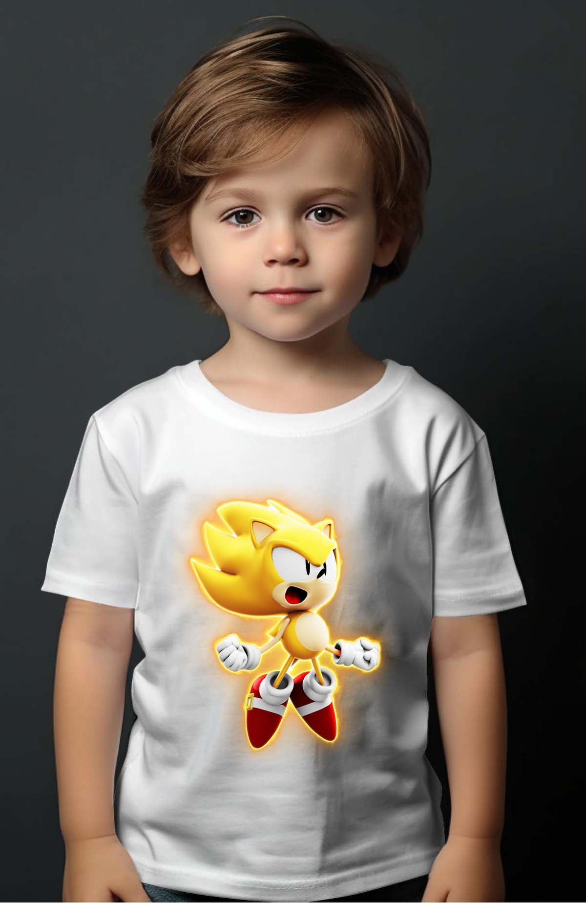 COULEUR:Blanc|T-shirt Garçon | Sonic Gold Blanc