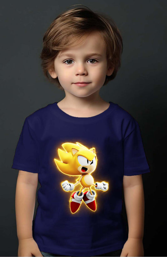 COULEUR:Marine|T-shirt Garçon | Sonic Gold Marine