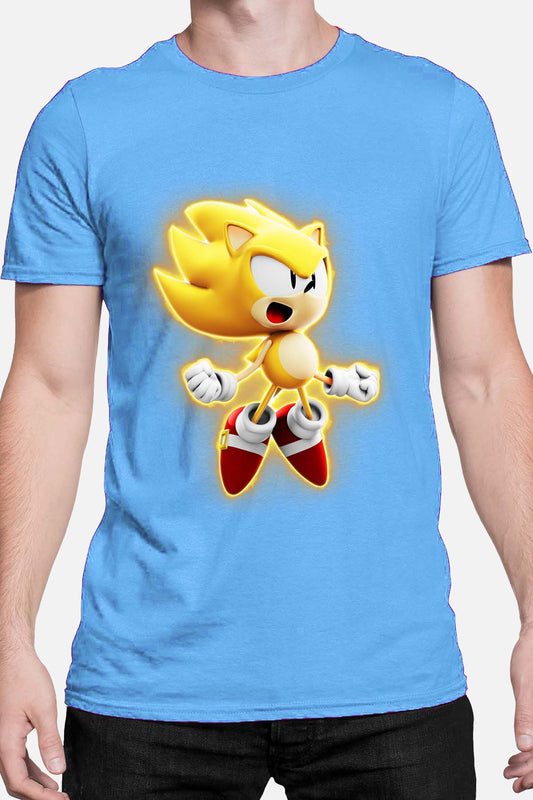 COULEUR:Bleu Ciel|T-shirt Homme | Sonic Gold Bleu Ciel