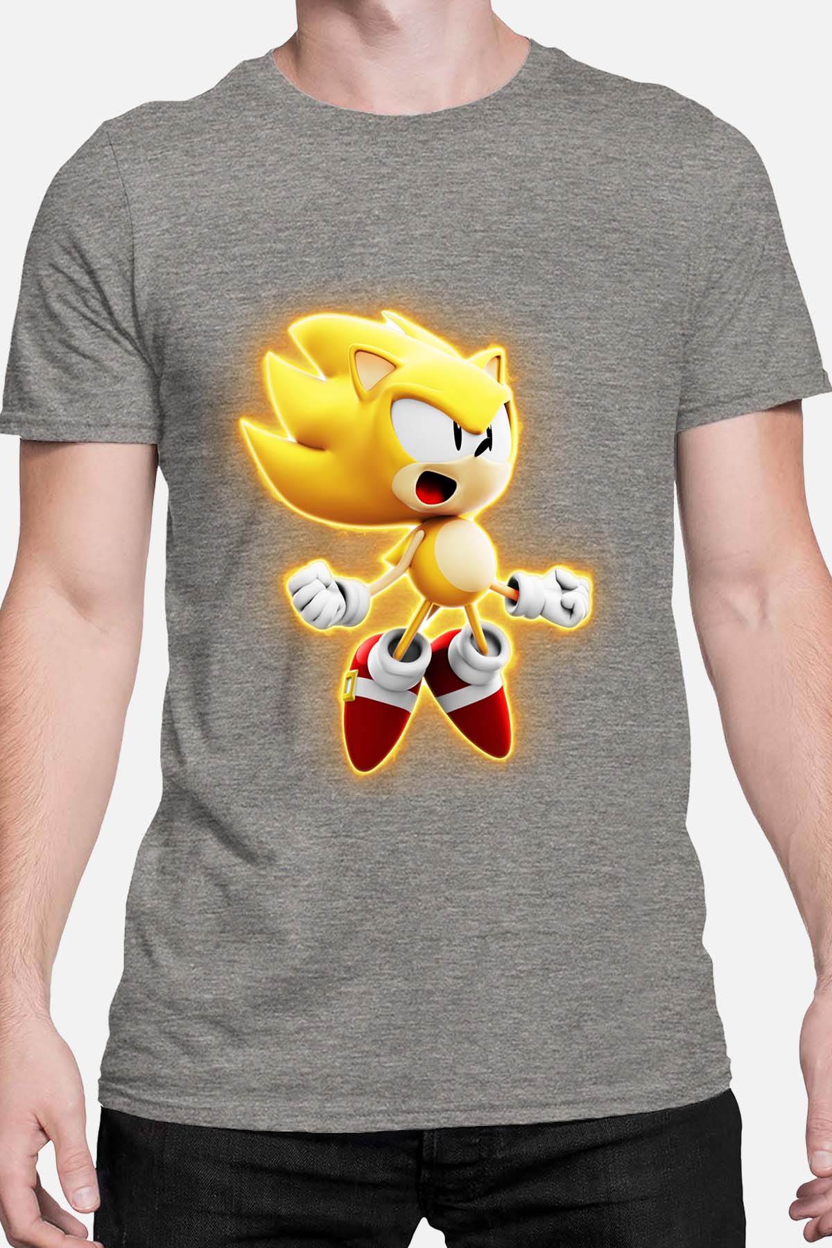 COULEUR:Gris|T-shirt Homme | Sonic Gold Gris