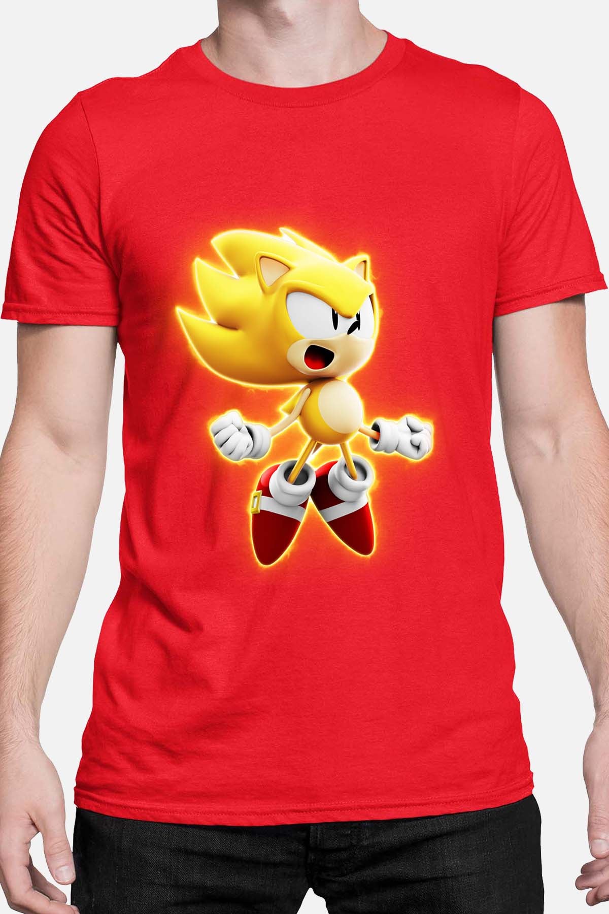 COULEUR:Rouge|T-shirt Homme | Sonic Gold Rouge