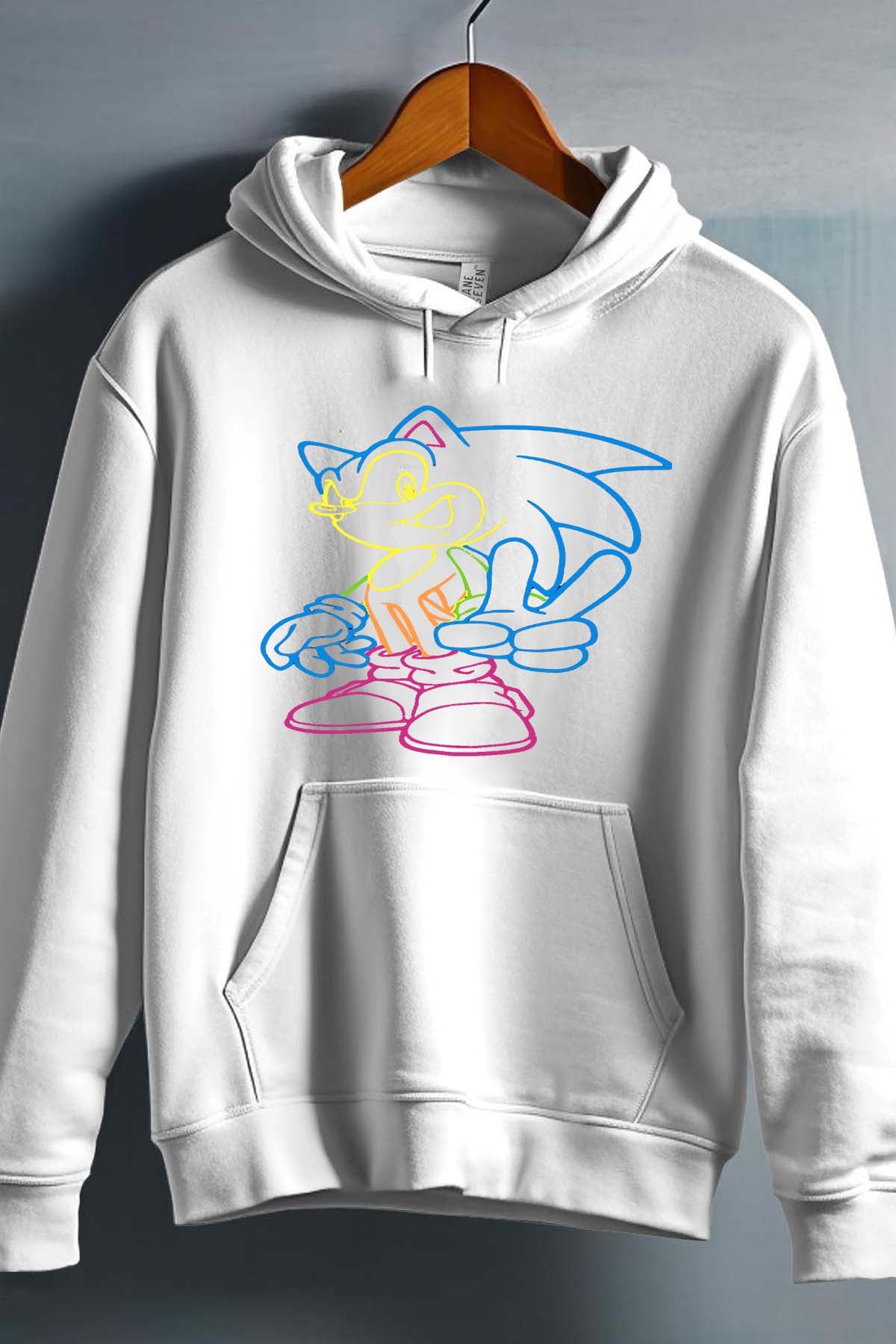 COULEUR:Blanc|Sweat Capuche Garçon | Sonic light Blanc