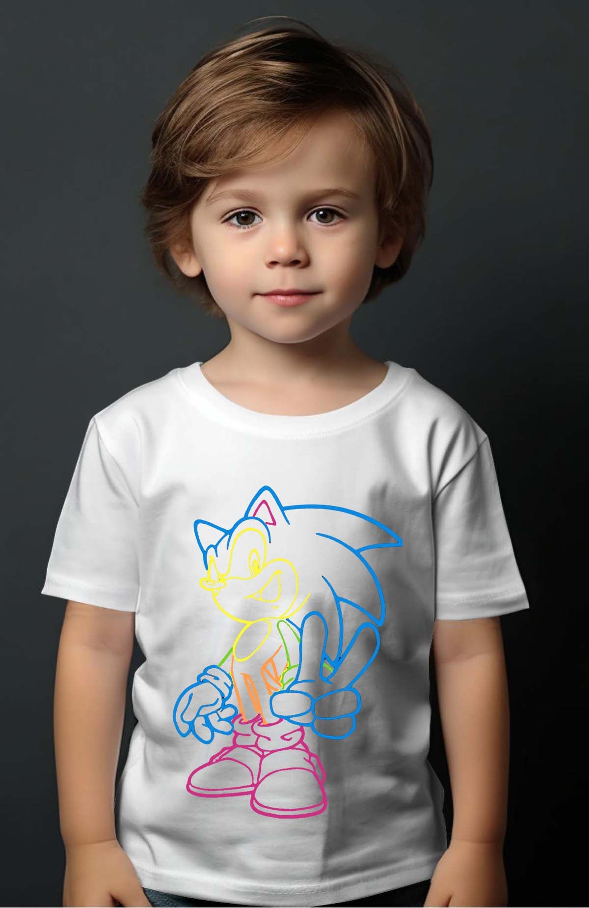 COULEUR:Blanc|T-shirt Garçon | Sonic light Blanc