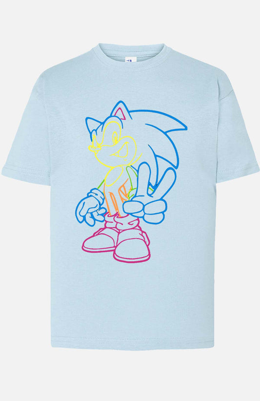 COULEUR:Bleu Ciel|T-shirt Garçon | Sonic light Bleu Ciel
