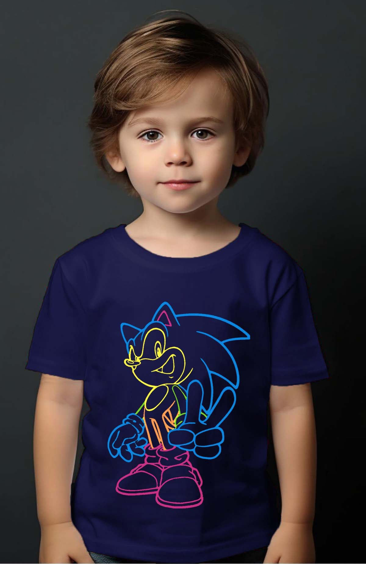 COULEUR:Marine|T-shirt Garçon | Sonic light Marine
