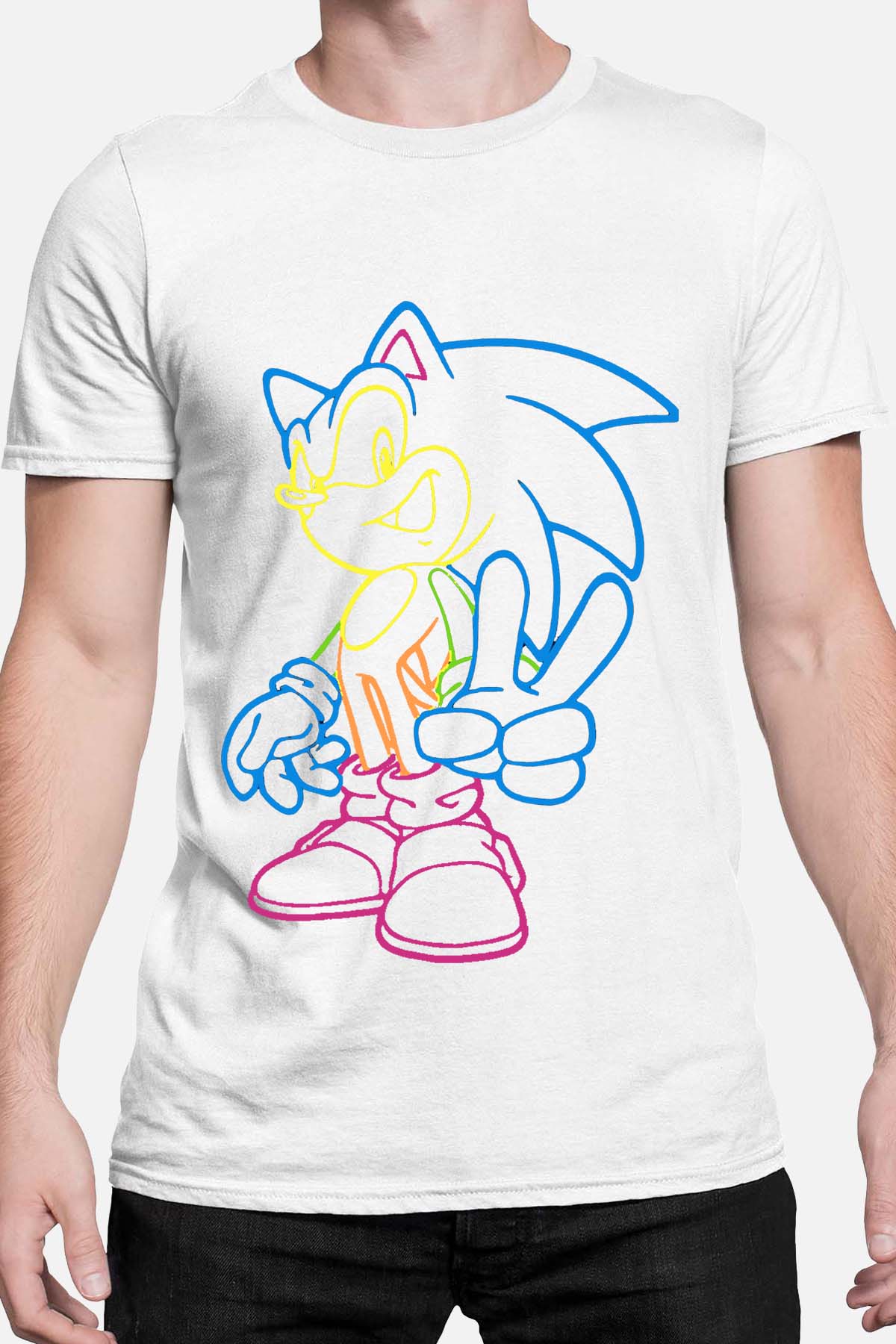 COULEUR:Blanc|T-shirt Homme | Sonic light Blanc