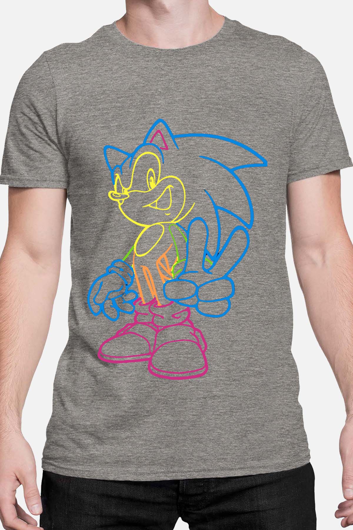 COULEUR:Gris|T-shirt Homme | Sonic light Gris