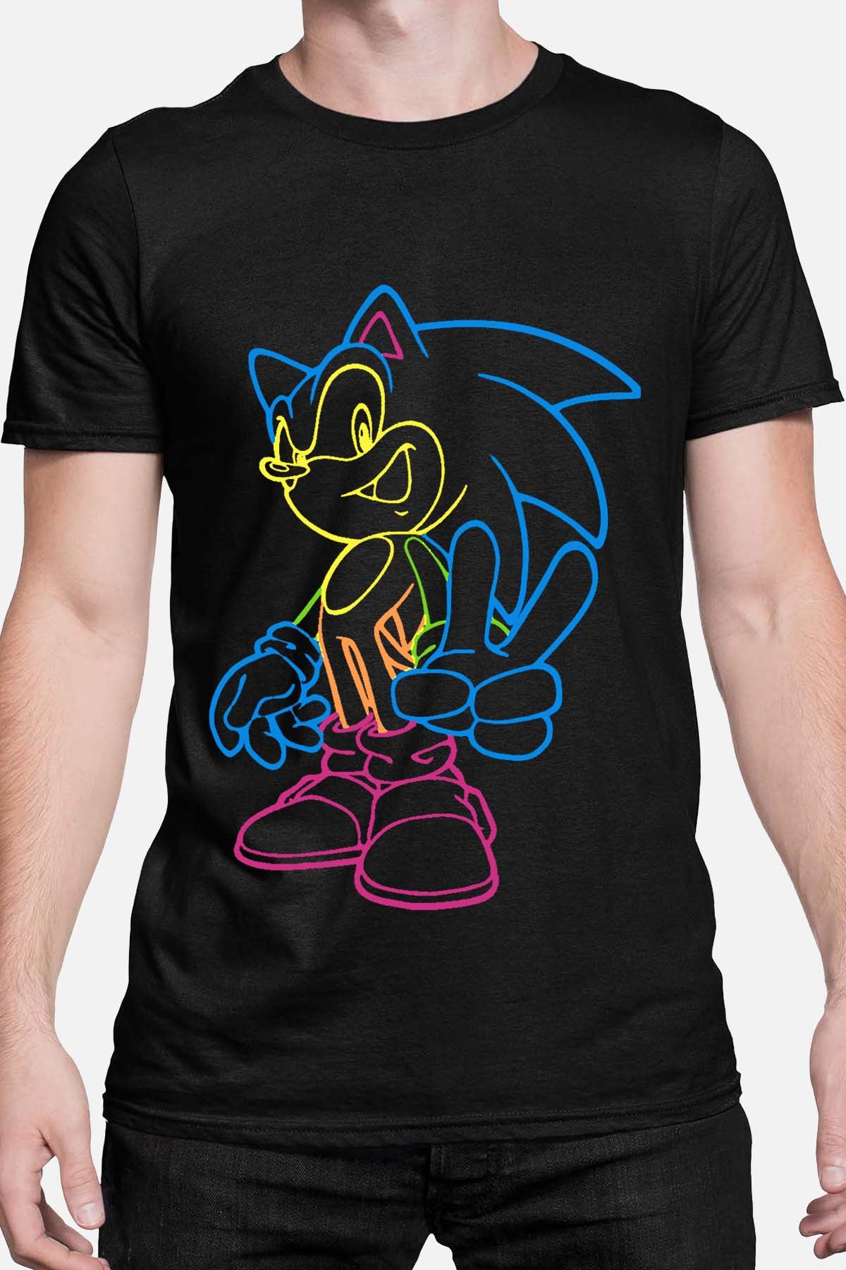 COULEUR:Noir|T-shirt Homme | Sonic light Noir