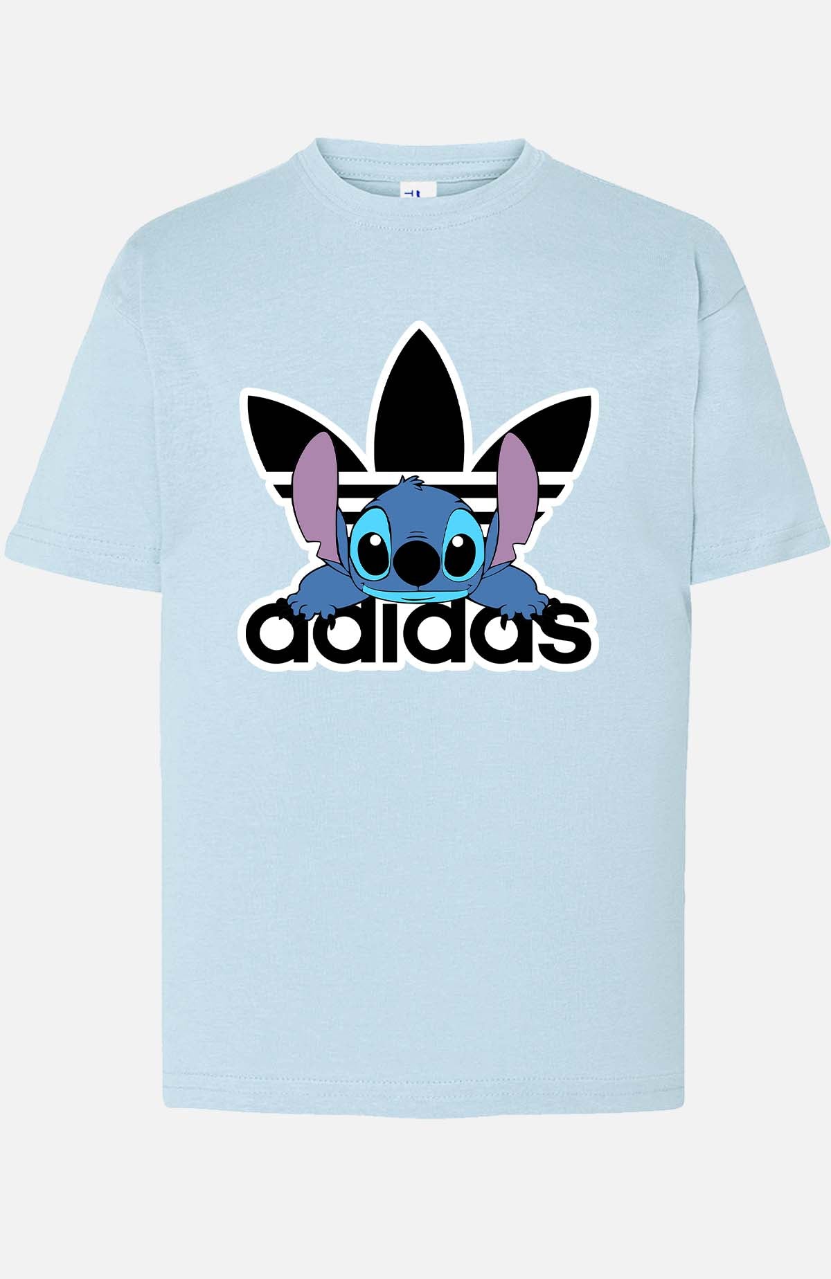 COULEUR:Bleu Ciel|T-shirt Garçon | Stich adid allongé Bleu Ciel