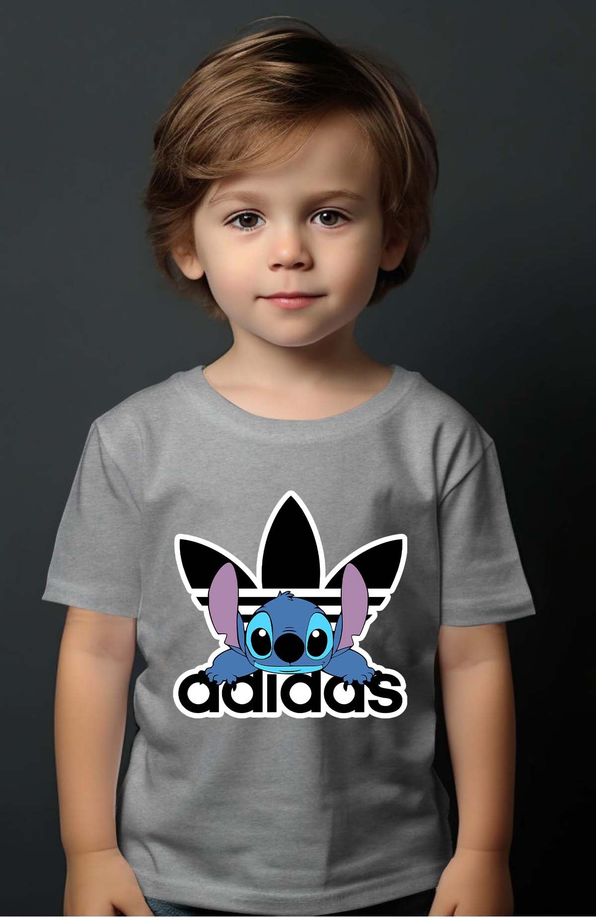 COULEUR:Gris|T-shirt Garçon | Stich adid allongé Gris