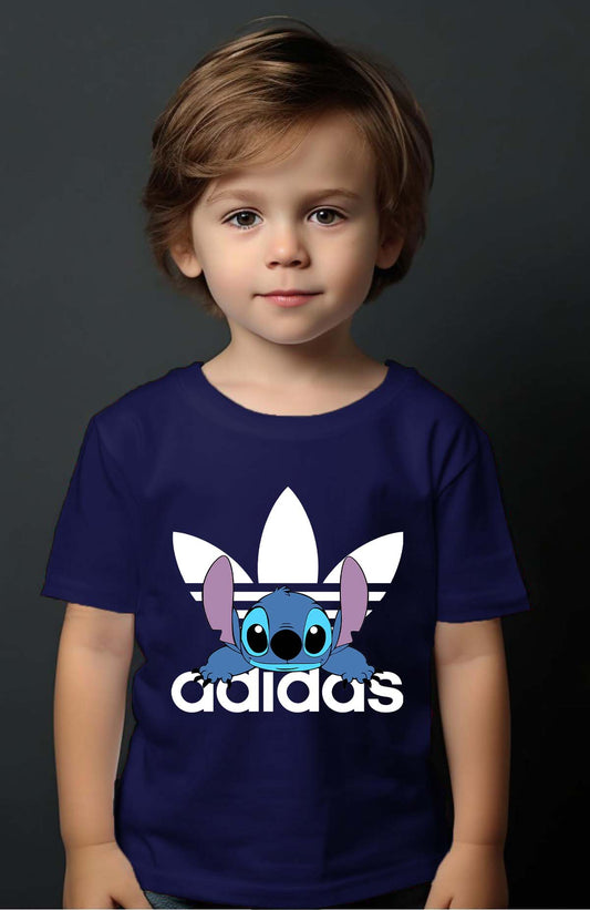 COULEUR:Marine|T-shirt Garçon | Stich adid allongé Marine