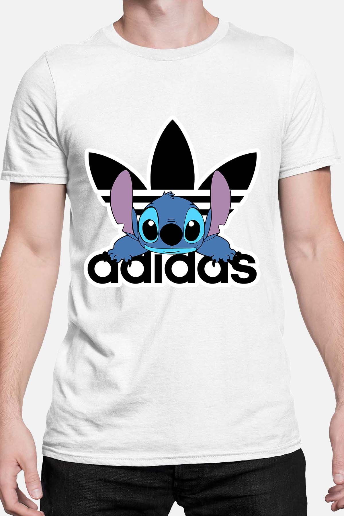 COULEUR:Blanc|T-shirt Homme | Stich adid allongé Blanc