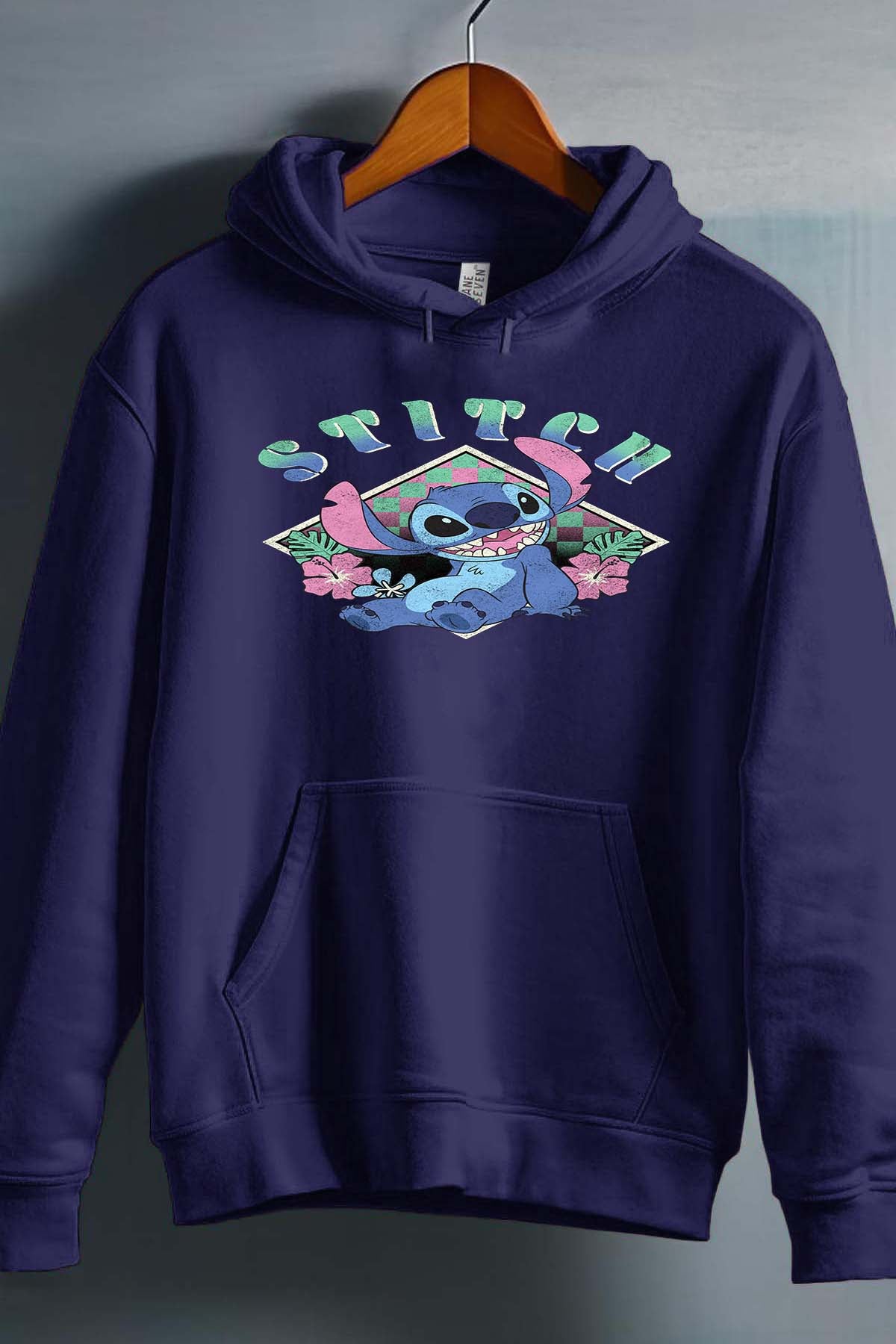 COULEUR:Marine|Sweat Capuche Homme | Stitch JB Marine