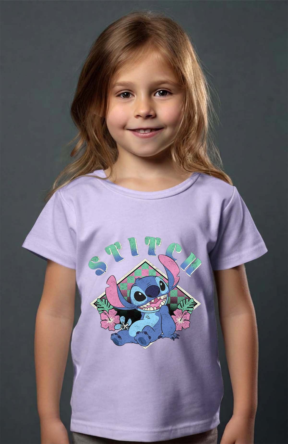 COULEUR:Violet|T-shirt Fille | Stitch JB Violet
