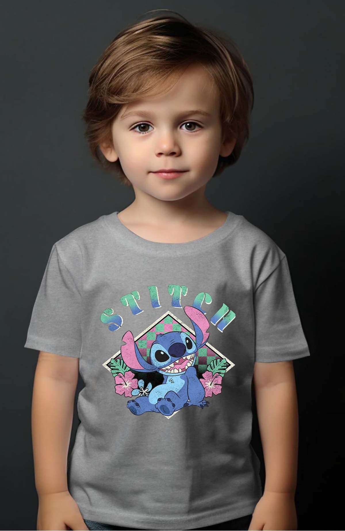 COULEUR:Gris|T-shirt Garçon | Stitch JB Gris
