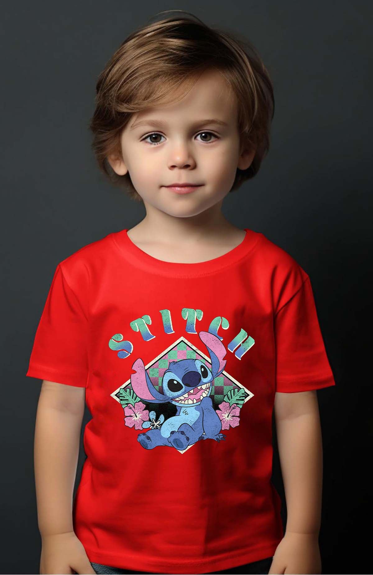 COULEUR:Rouge|T-shirt Garçon | Stitch JB Rouge