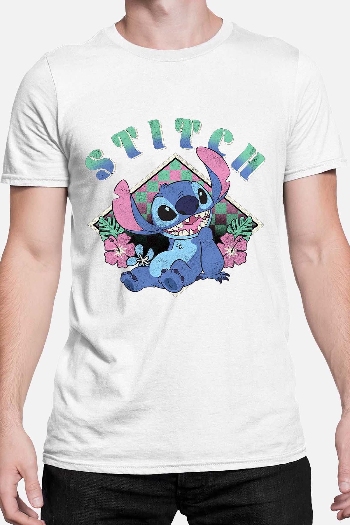 COULEUR:Blanc|T-shirt Homme | Stitch JB Blanc