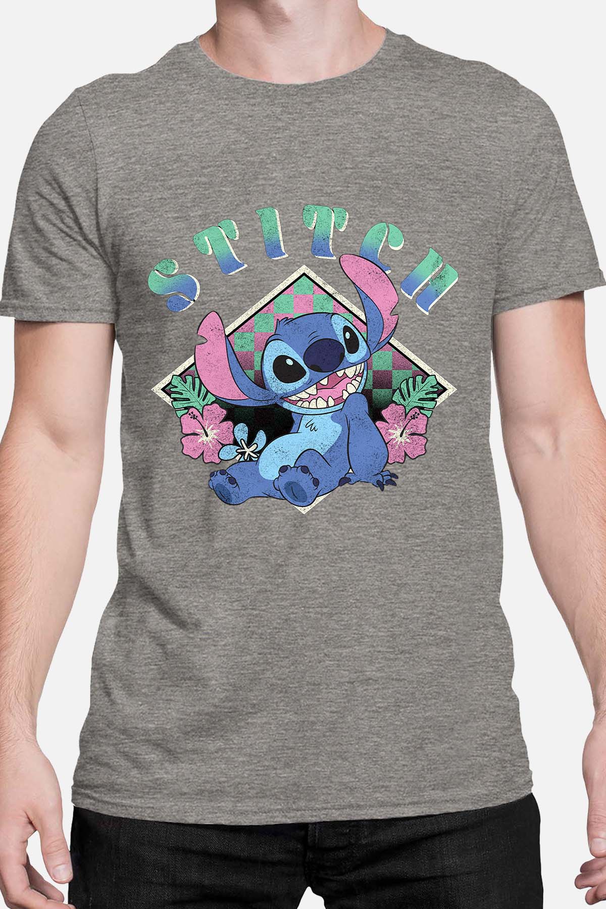 COULEUR:Gris|T-shirt Homme | Stitch JB Gris