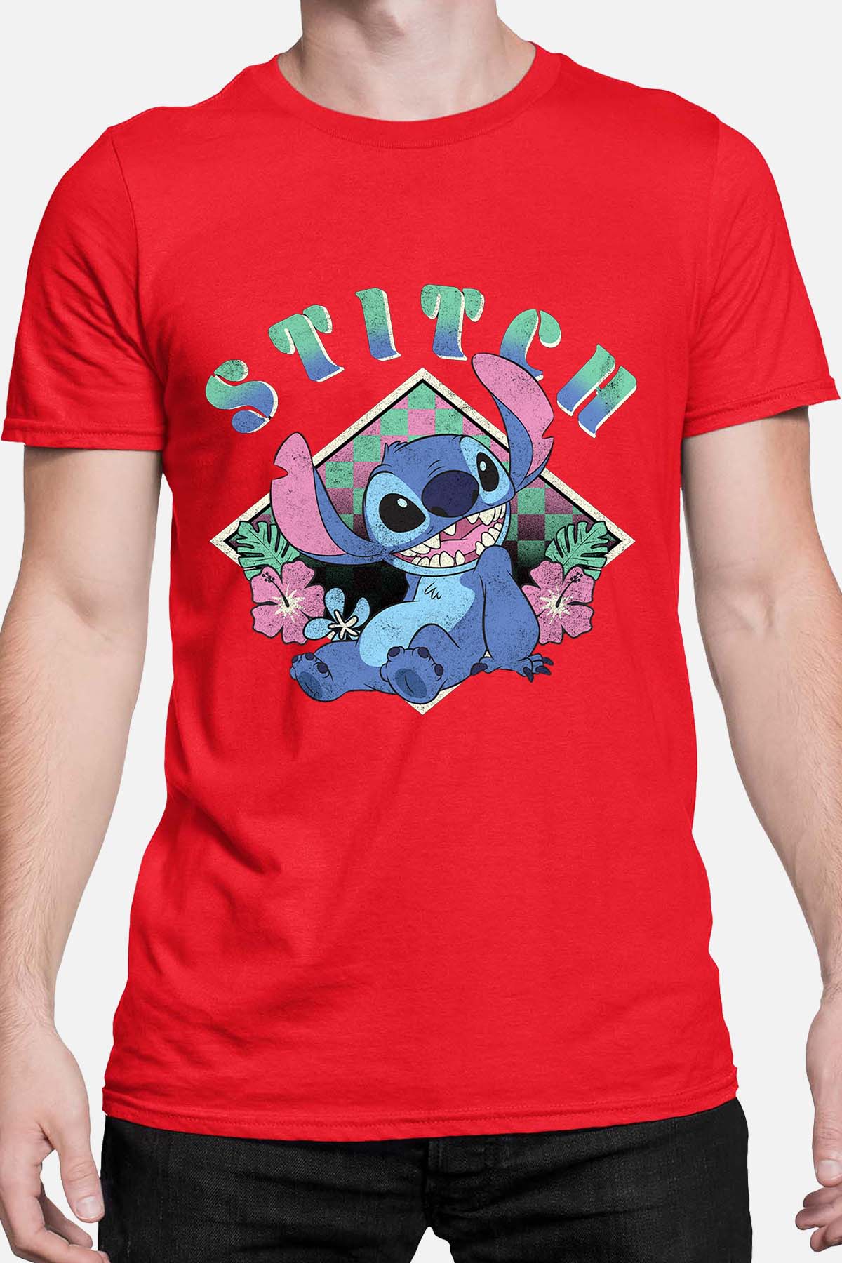 COULEUR:Rouge|T-shirt Homme | Stitch JB Rouge