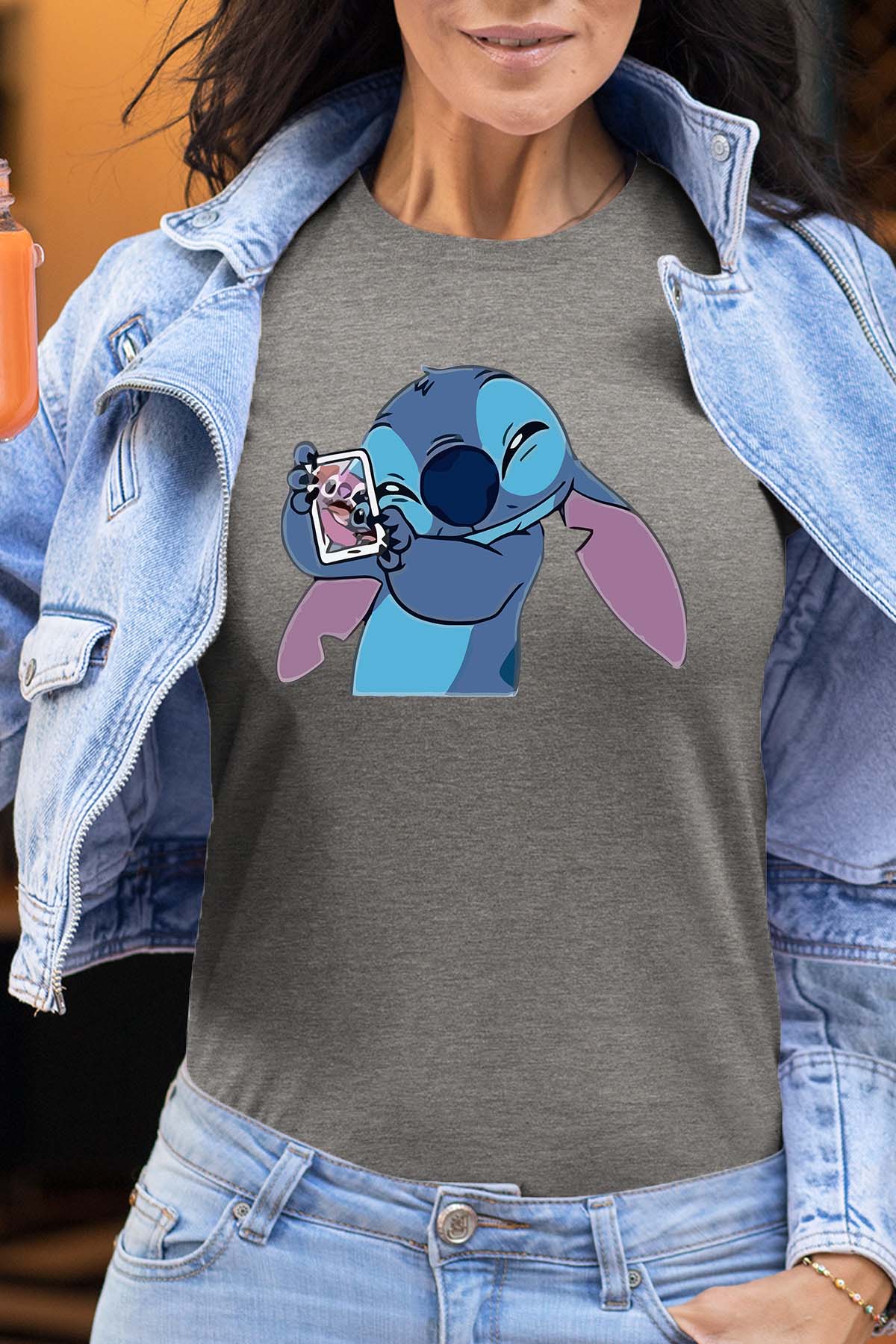 COULEUR:Gris|T-shirt Femme | Stitch Mobile Gris