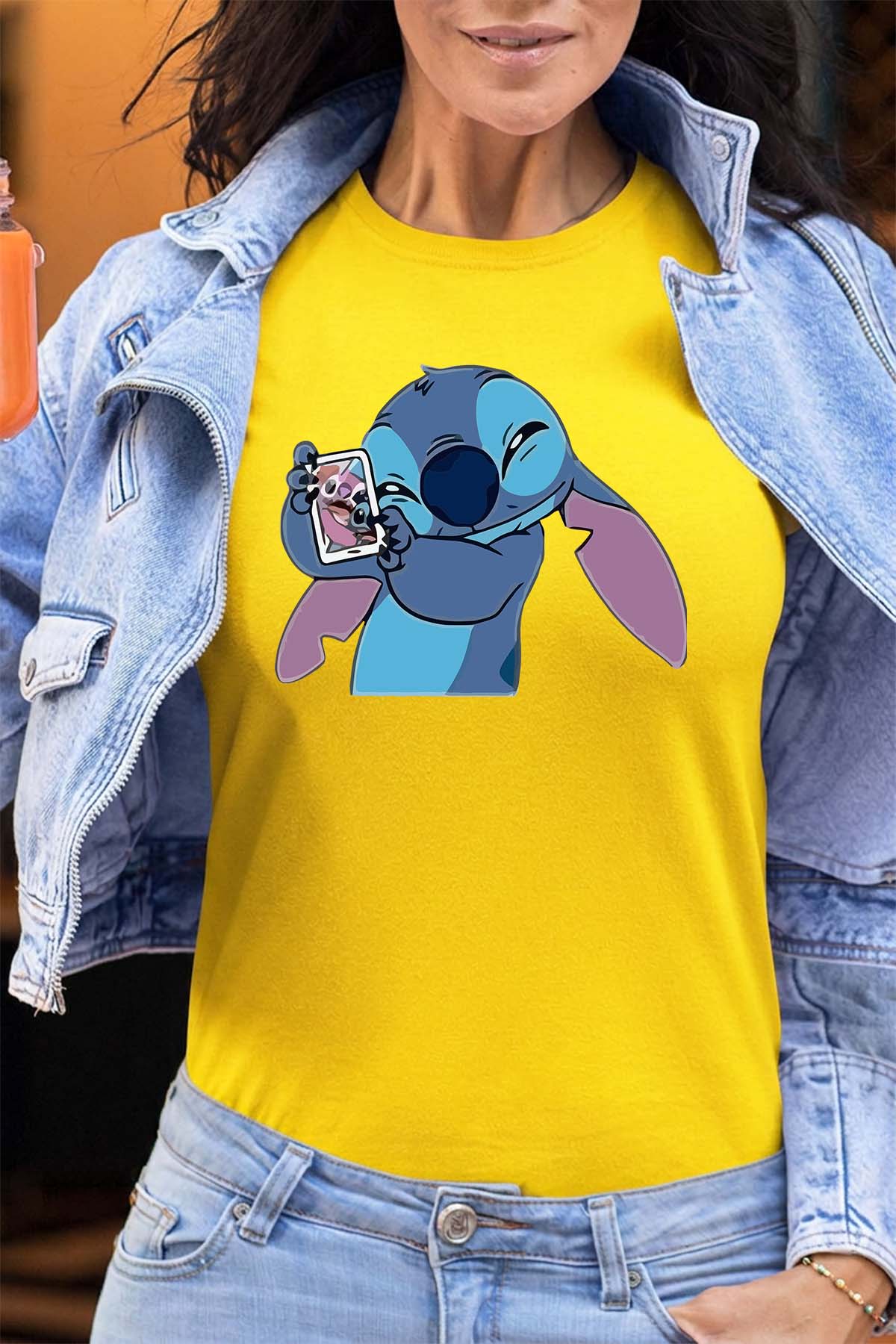 COULEUR:Jaune|T-shirt Femme | Stitch Mobile Jaune