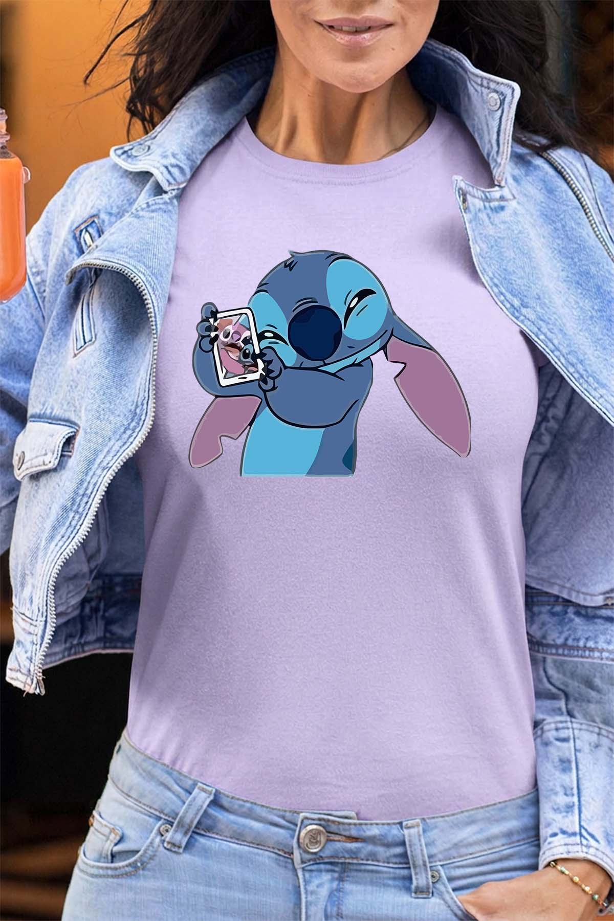 COULEUR:Violet|T-shirt Femme | Stitch Mobile Violet