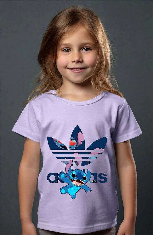COULEUR:Violet|T-shirt Fille | Stitch Patern Adid Violet