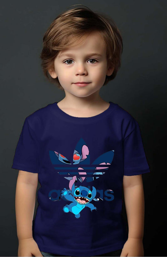 COULEUR:Marine|T-shirt Garçon | Stitch Patern Adid Marine