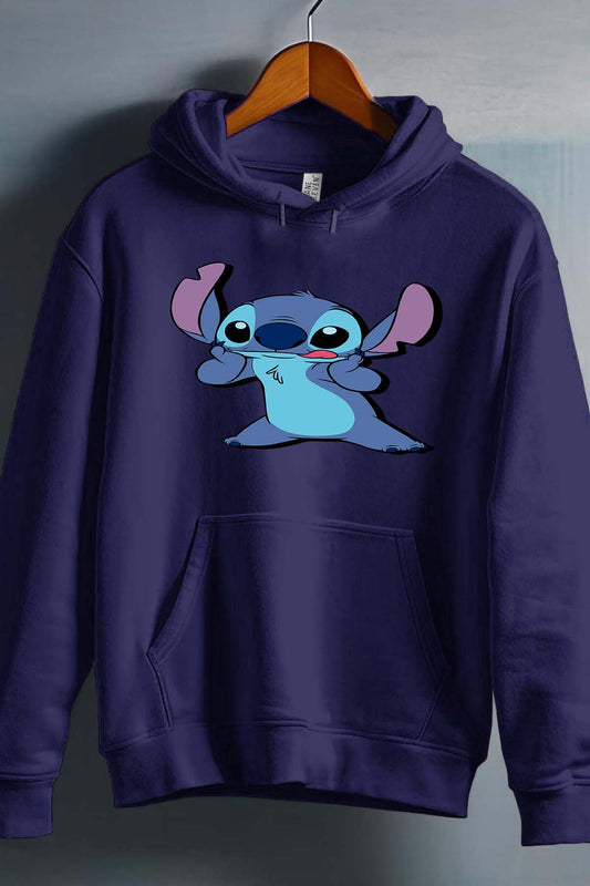 COULEUR:Marine|Sweat Capuche Garçon | Stitch Tongue Marine