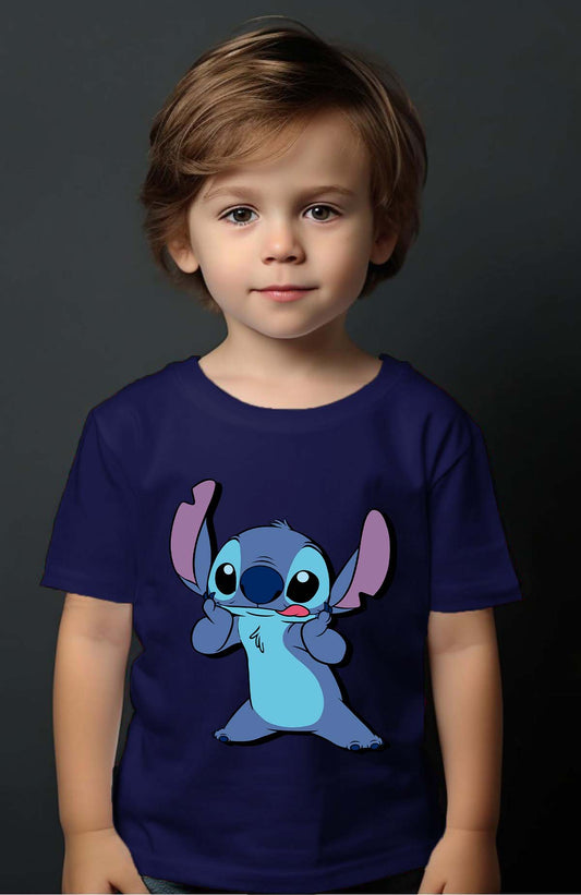 COULEUR:Marine|T-shirt Garçon | Stitch Tongue Marine