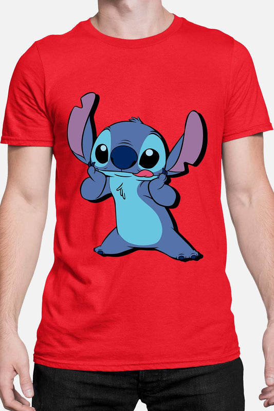 COULEUR:Rouge|T-shirt Homme | Stitch Tongue Rouge