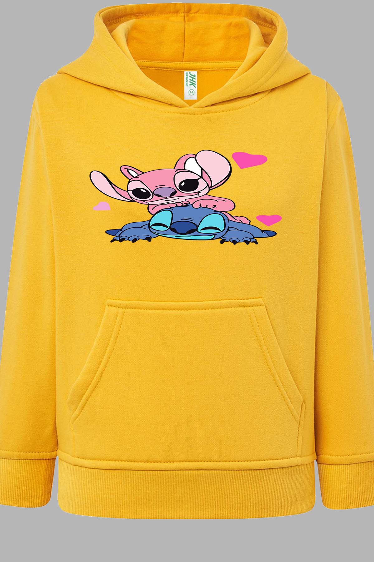 COULEUR:Jaune|Sweat Capuche Fille | Stitch bundle 209 Jaune