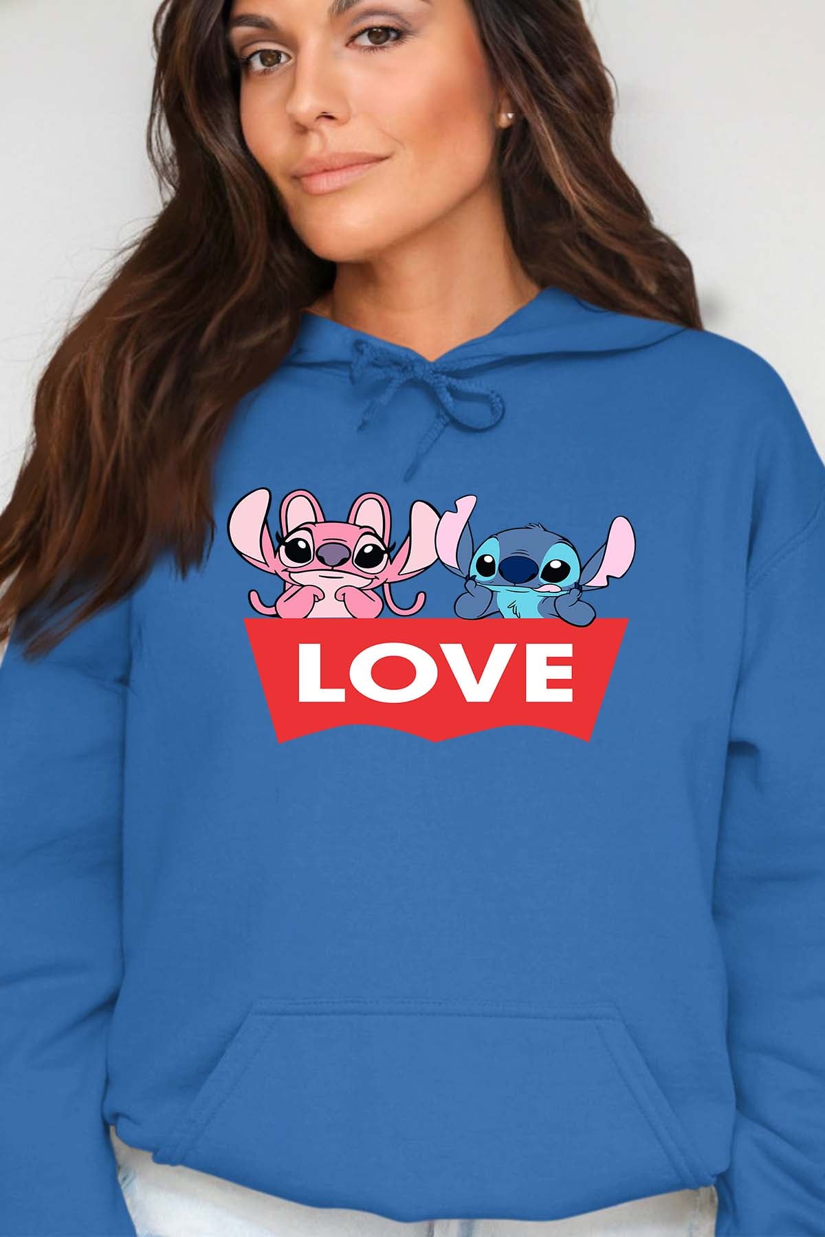 COULEUR:Bleu Roi|Sweat Capuche Femme | Stitch bundle 217 Bleu Roi