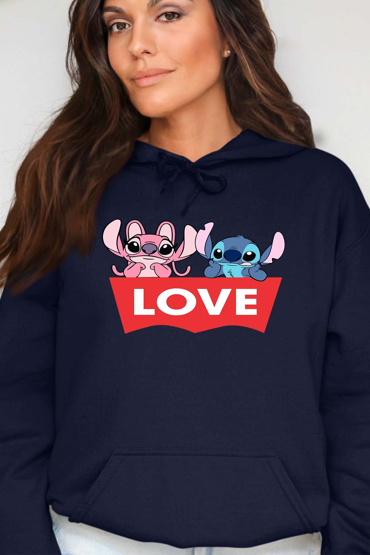 COULEUR:Marine|Sweat Capuche Femme | Stitch bundle 217 Marine