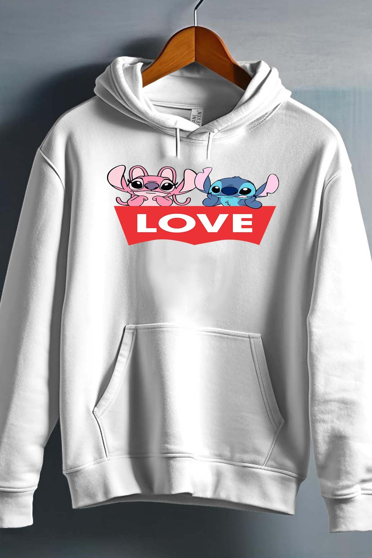 COULEUR:Blanc|Sweat Capuche Fille | Stitch bundle 217 Blanc