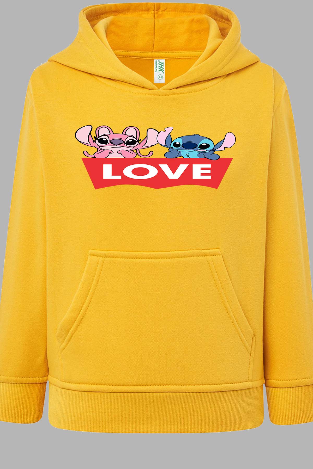 COULEUR:Jaune|Sweat Capuche Fille | Stitch bundle 217 Jaune