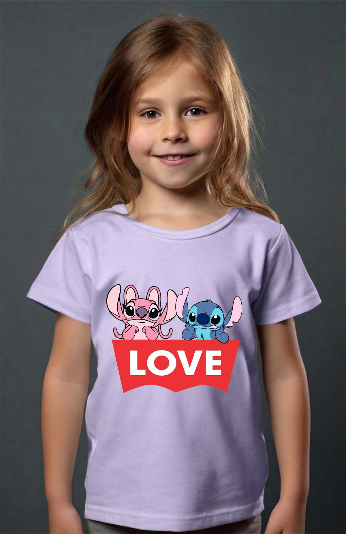 COULEUR:Violet|T-shirt Fille | Stitch bundle 217 Violet