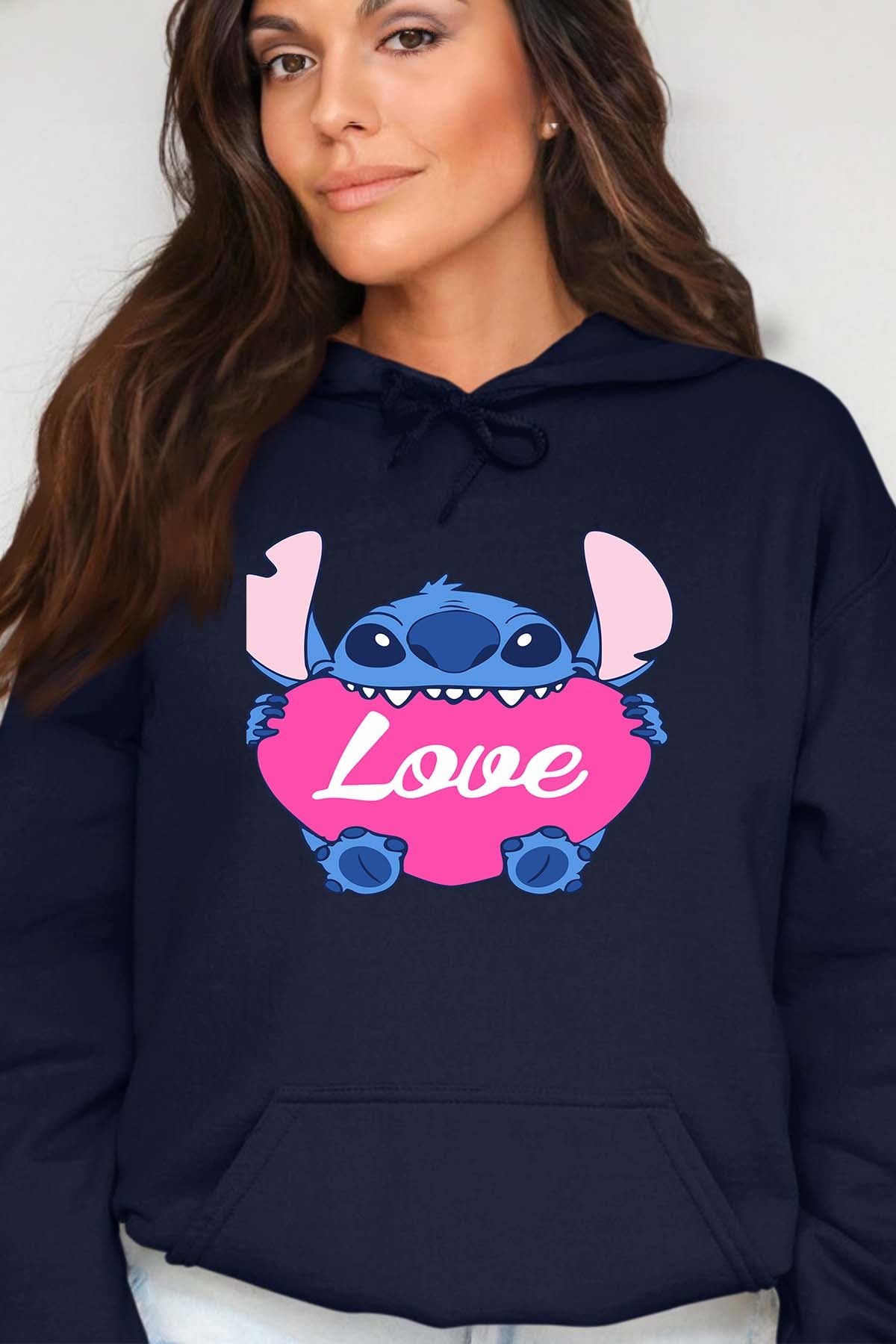 COULEUR:Marine|Sweat Capuche Femme | Stitch bundle 226 Marine