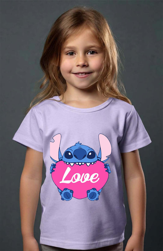 COULEUR:Violet|T-shirt Fille | Stitch bundle 226 Violet