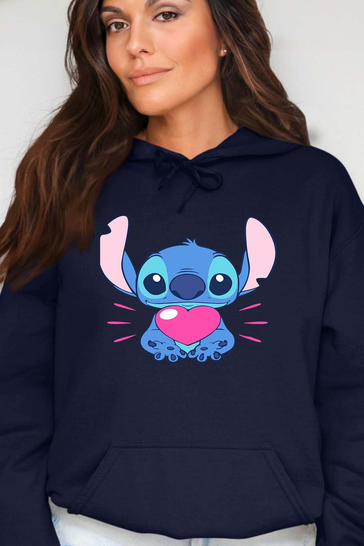 COULEUR:Marine|Sweat Capuche Femme | Stitch bundle 227 Marine