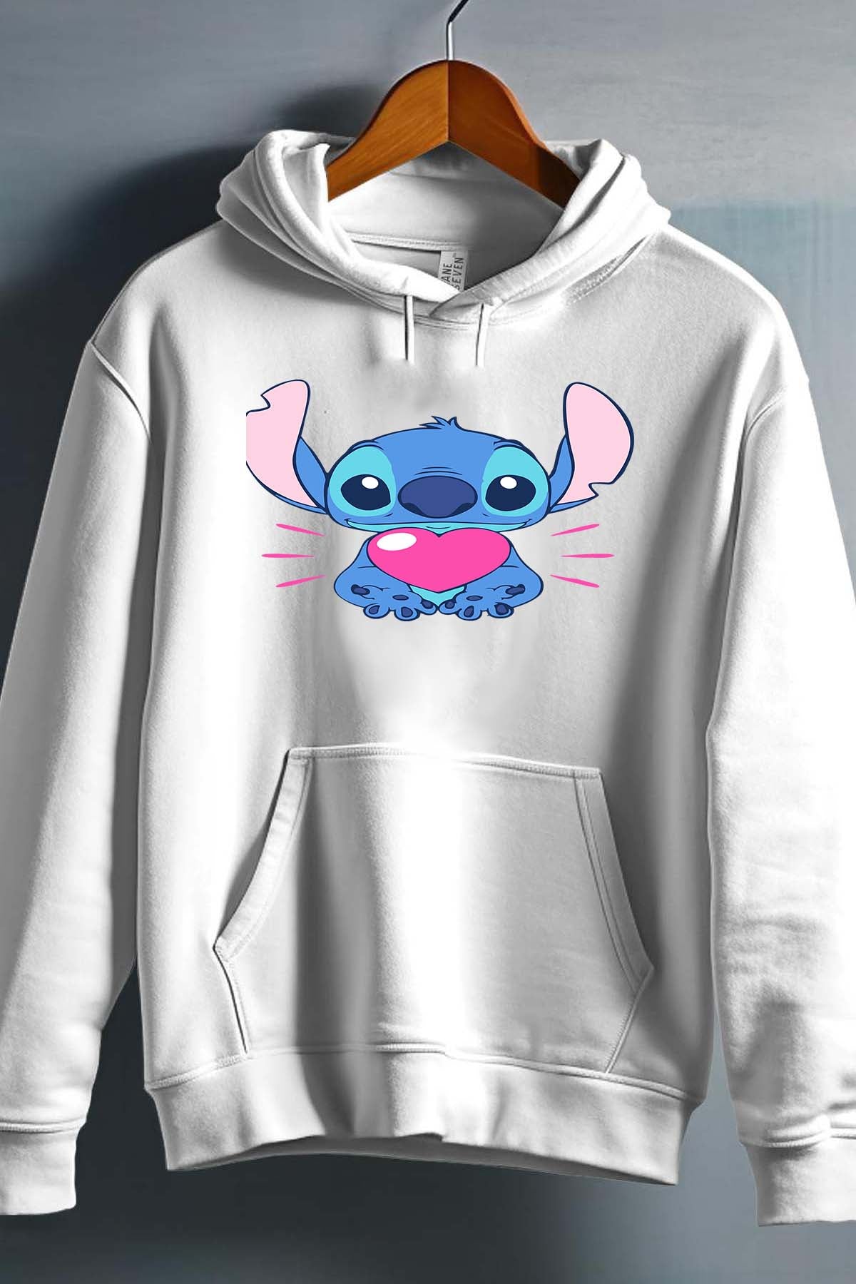 COULEUR:Blanc|Sweat Capuche Fille | Stitch bundle 227 Blanc