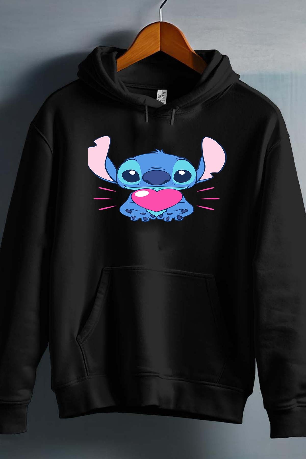 COULEUR:Noir|Sweat Capuche Fille | Stitch bundle 227 Noir