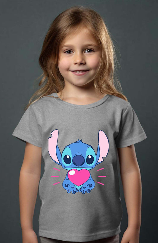 COULEUR:Gris|T-shirt Fille | Stitch bundle 227 Gris