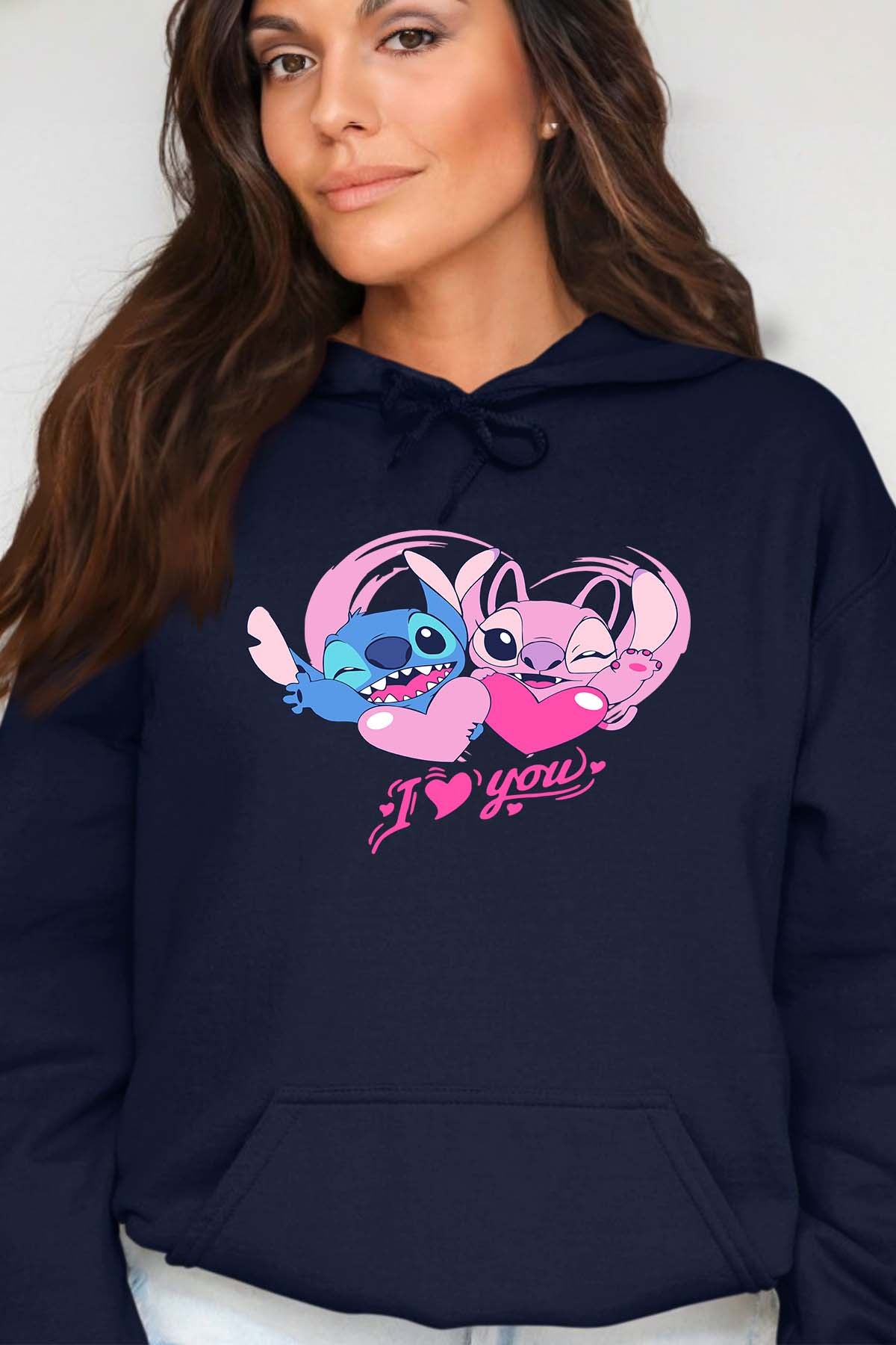 COULEUR:Marine|Sweat Capuche Femme | Stitch bundle 228 Marine