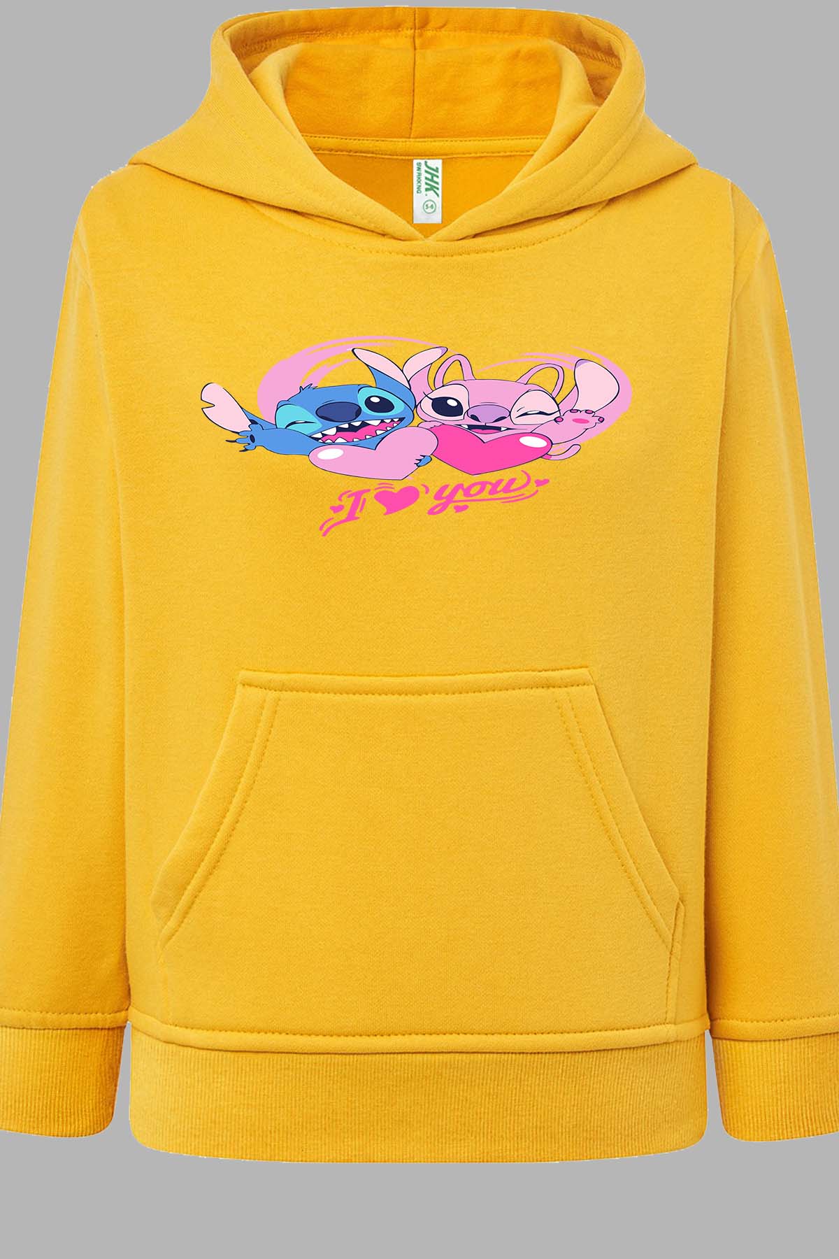 COULEUR:Jaune|Sweat Capuche Fille | Stitch bundle 228 Jaune