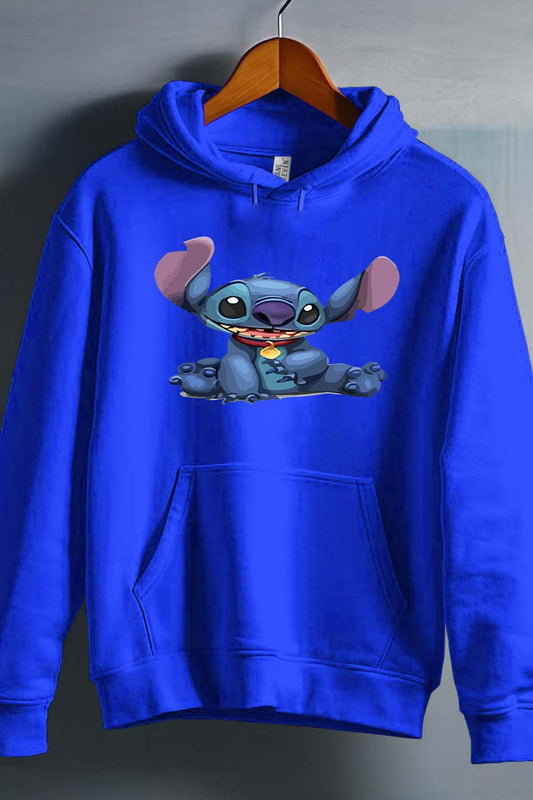 COULEUR:Bleu Roi|Sweat Capuche Garçon | Stitch cie animal Bleu Roi