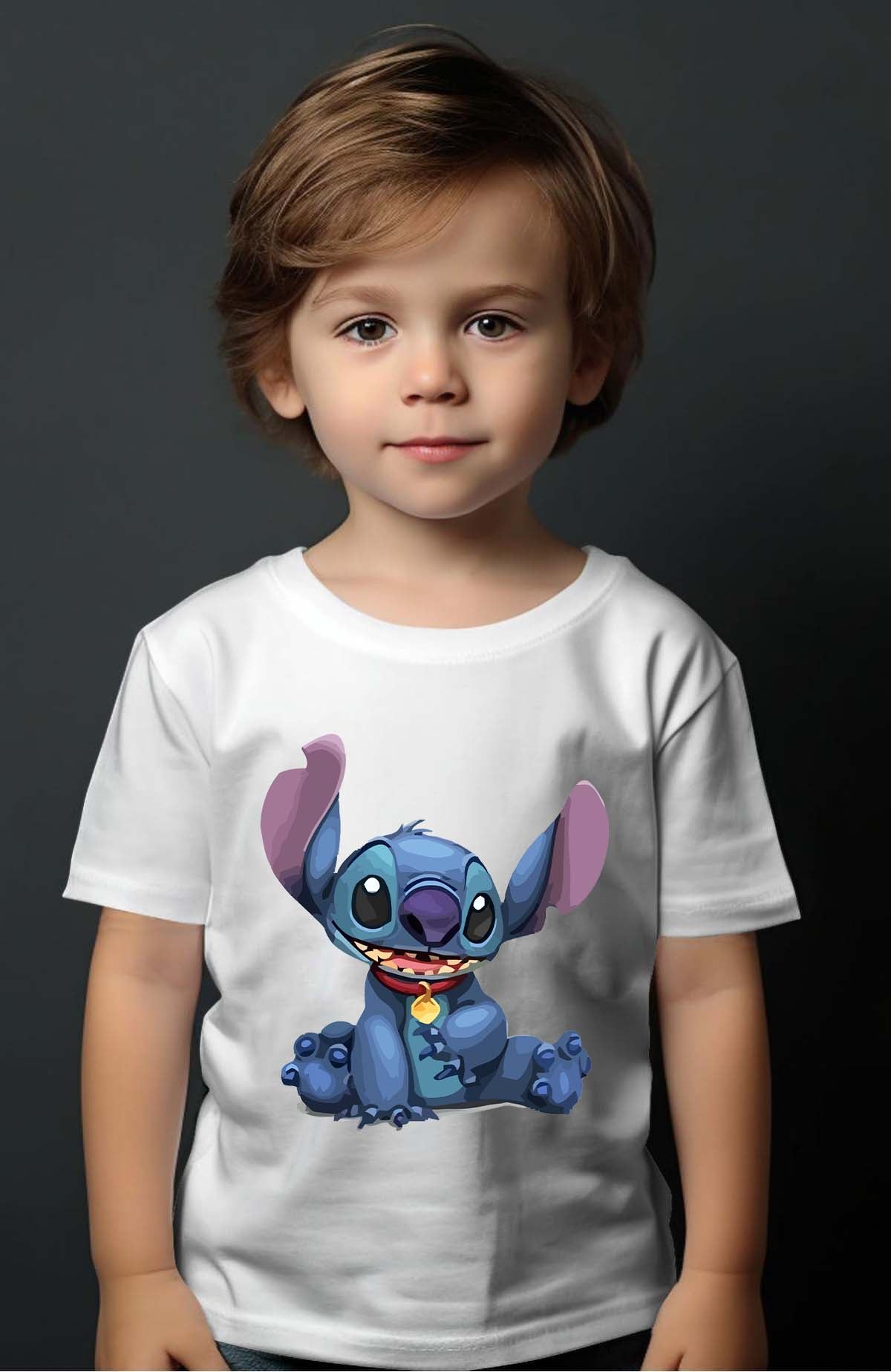 COULEUR:Blanc|T-shirt Garçon | Stitch cie animal Blanc
