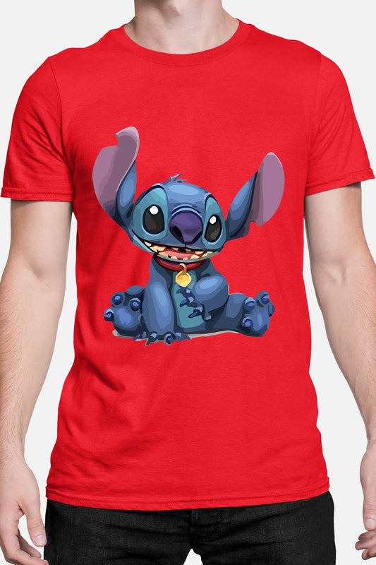 COULEUR:Rouge|T-shirt Homme | Stitch cie animal Rouge