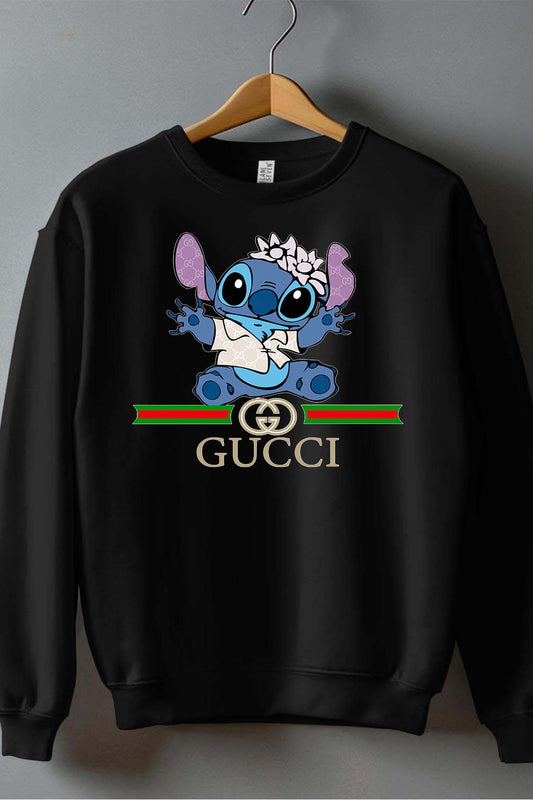 COULEUR:Noir|Sweat Col Rond Garçon | Stitch gucci Chemise Noir